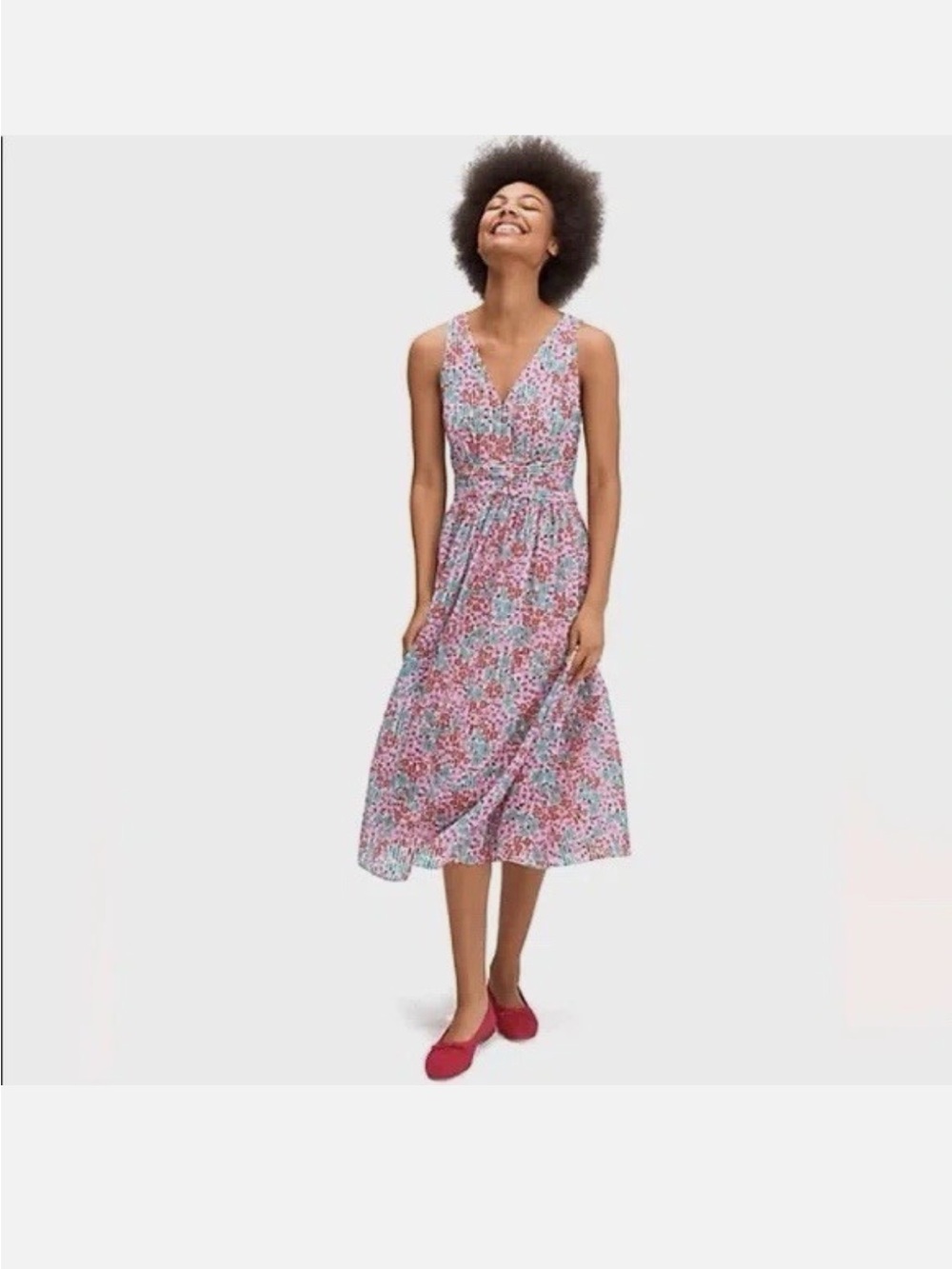 Kate Spade Floral Medley Burnout Midi Dress - Sz 2 Style Number: NJMUB409 - Picture 11 of 14